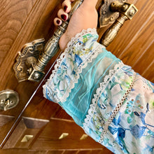 Aqua Petal – Plus Size Chikankari Floral Kurti For Curvy Women PSW-9627