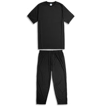 Black Polyester Plus Size Sportswear Tracksuit PSM-9085