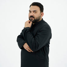 Black Premium Plus Size Kurta Pajama PSM-9058