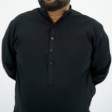 Black Premium Plus Size Kurta Pajama PSM-9058