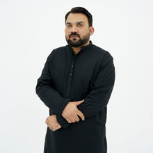 Black Premium Plus Size Kurta Pajama PSM-9058