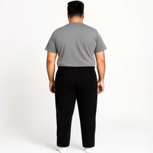 Black Side-Striped Plus Size Trouser PSM-9911