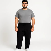 Black Side-Striped Plus Size Trouser PSM-9911