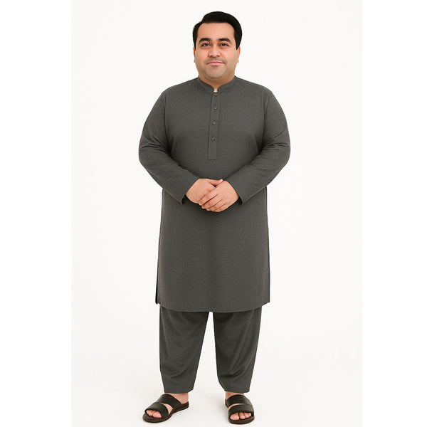 Premium charcoal grey plus size kurta pajama