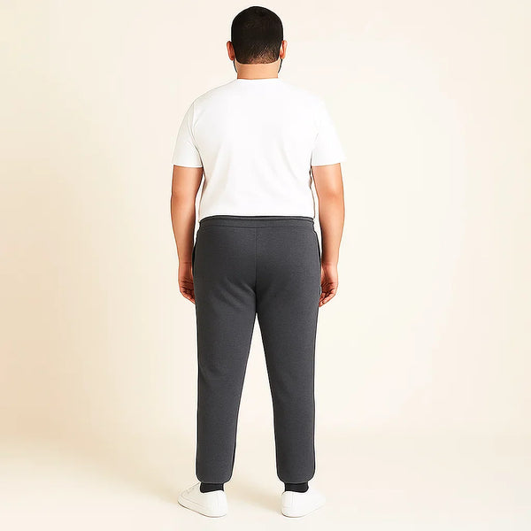 Charcoal Side-Striped Plus Size Trouser PSM-9913