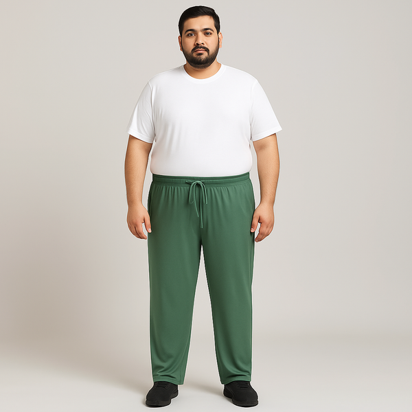 Green UrbanEase Plus Jersey Trousers With Zip Pockets PSM-8080