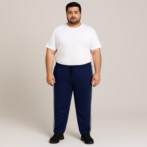 Men's Plus Size Side Piping Jersey Knit Trousers PSM-3496