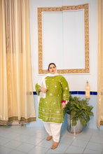 Naazneen – Green Chikankari Kurti for Curvy Women PSW-9623