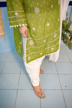 Naazneen – Green Chikankari Kurti for Curvy Women PSW-9623