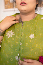 Naazneen – Green Chikankari Kurti for Curvy Women PSW-9623