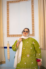 Naazneen – Green Chikankari Kurti for Curvy Women PSW-9623