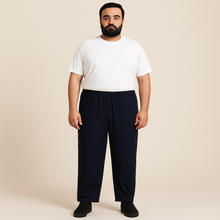 Navy UrbanEase Plus Jersey Trousers With Zip Pockets PSM-8083