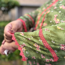 Olive Bloom – Plus Size Stitched Lawn Suit with Lace (2PC) PSW-9498