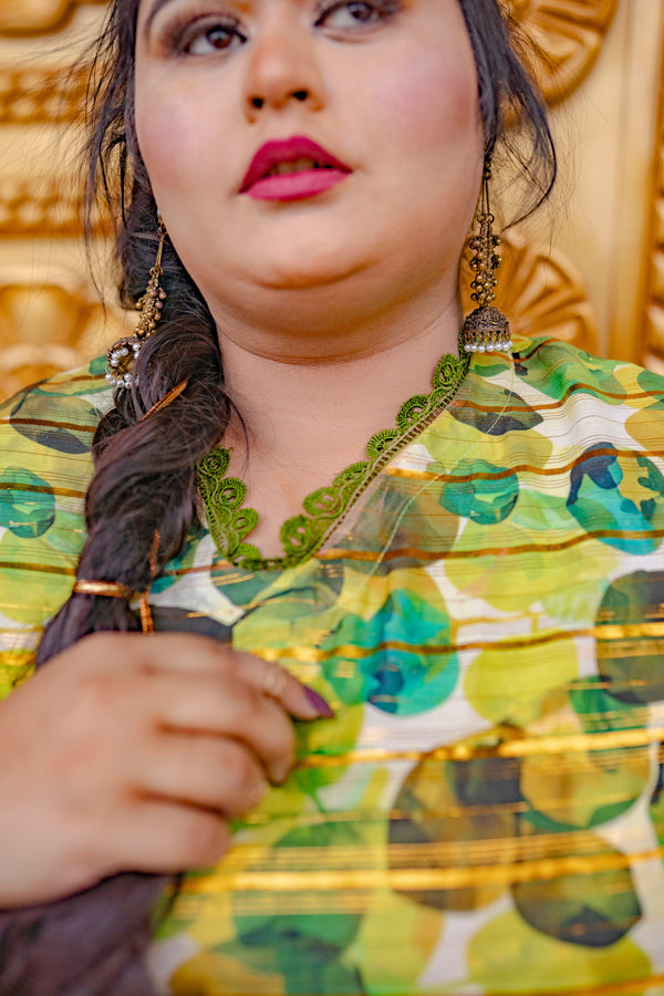 Olive Mirage Plus Size 2PC Stitched Lawn Suit PSW-9564