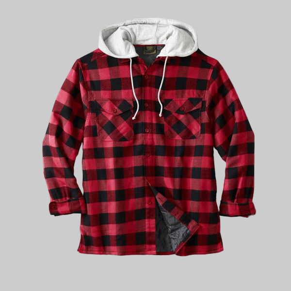 Red Buffalo Plaid Without Hood Shirt Jacket PSM-6594