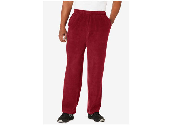 Rich Burgundy Fleece Big Size Open Bottom Trouser PSM-5673