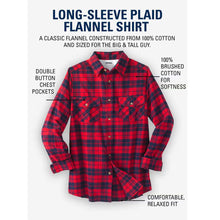 Burnt Orange Plaid Holiday Plaid B Grade Flannel Shirt PSM-7587B