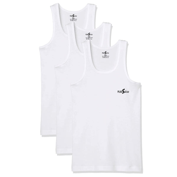 Ultra-Soft Plus Size Cotton Vest – Pack of 3 PSM-9880