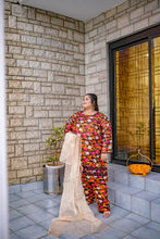 Urban Stroke – Plus Size Abstract Striped Zari Lawn Suit (2PC) PSW-9544