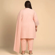 Blush Harmony – Plus Size 3PC Embroidered Lawn Suit – PSW-9870
