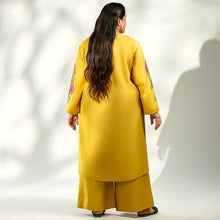 Sunshine Bloom – Plus Size 3PC Floral Stitched Suit (2XL–5XL)  – PSW-9868