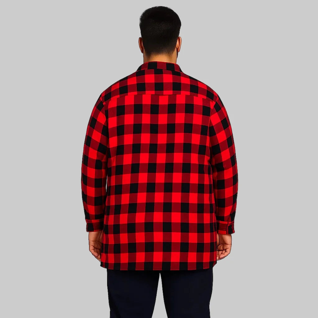 Red Buffalo Plaid Without Hood Shirt Jacket PSM-6594