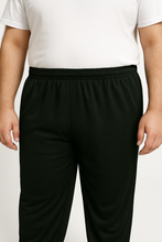 Black Mesh Polyester Plus Size Trouser PSM-9081